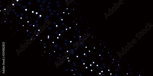 Dark BLUE vector background with bubbles. Illustration with set of shining colorful abstract spheres. Design for posters, banners.