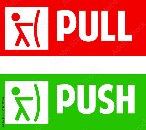 Pull and push vector sign