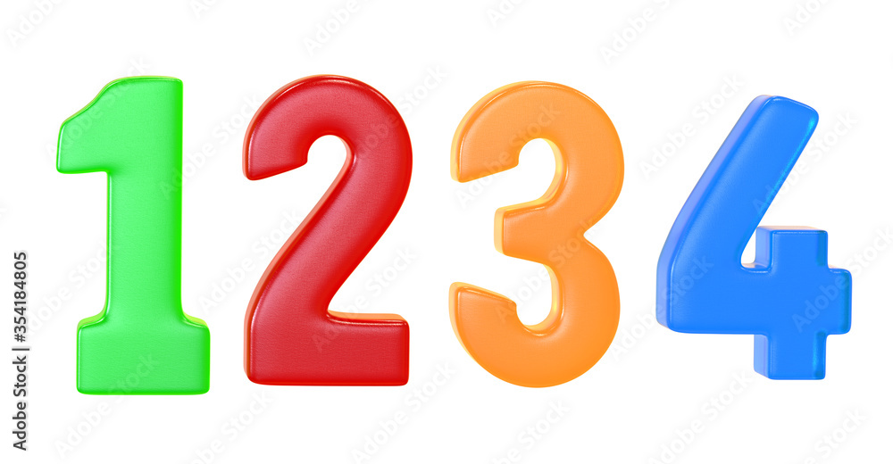 Jelly colorful alphabet numbers. 3d rendering Jelly colorful alphabet numbers. 3d rendering