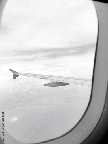 View from airplane window