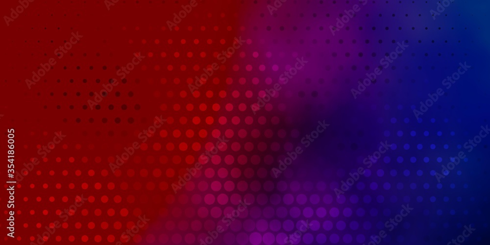 Light Blue, Red vector background with spots. Colorful illustration with gradient dots in nature style. Pattern for business ads.