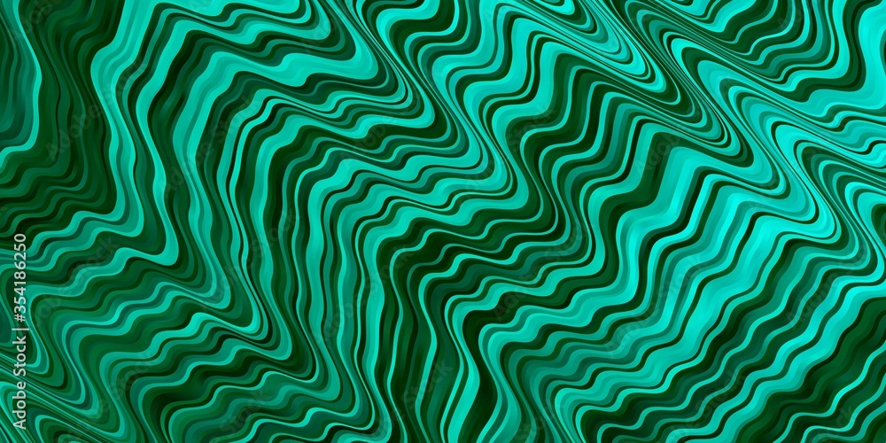 Fototapeta premium Light Green vector background with curved lines. Gradient illustration in simple style with bows. Pattern for ads, commercials.