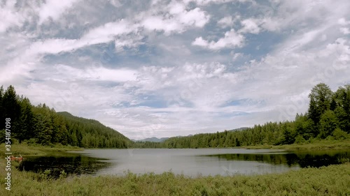 Rolley Lake in Provincial Park in the summertime with cloudy sky photo