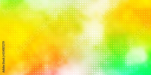 Light Multicolor vector backdrop with dots. Illustration with set of shining colorful abstract spheres. New template for a brand book.