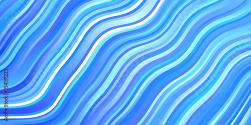 Light BLUE vector background with lines. Abstract illustration with bandy gradient lines. Pattern for booklets, leaflets.