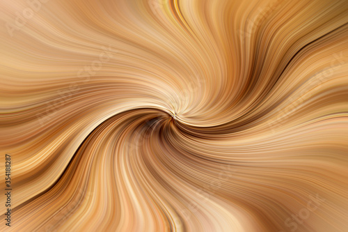 Swirl of bright chocolate shades - abstract texture . Vivid brown swirl twisting towards center.