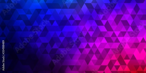 Dark Blue, Red vector template with crystals, triangles.