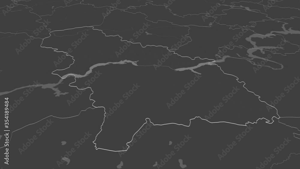 Saratov, region with its capital, zoomed and extruded on the bilevel map of Russia in the conformal Stereographic projection. Animation 3D Saratov, region with its capital, zoomed and extruded on the bilevel map of Russia in the conformal Stereographic projection. Animation 3D