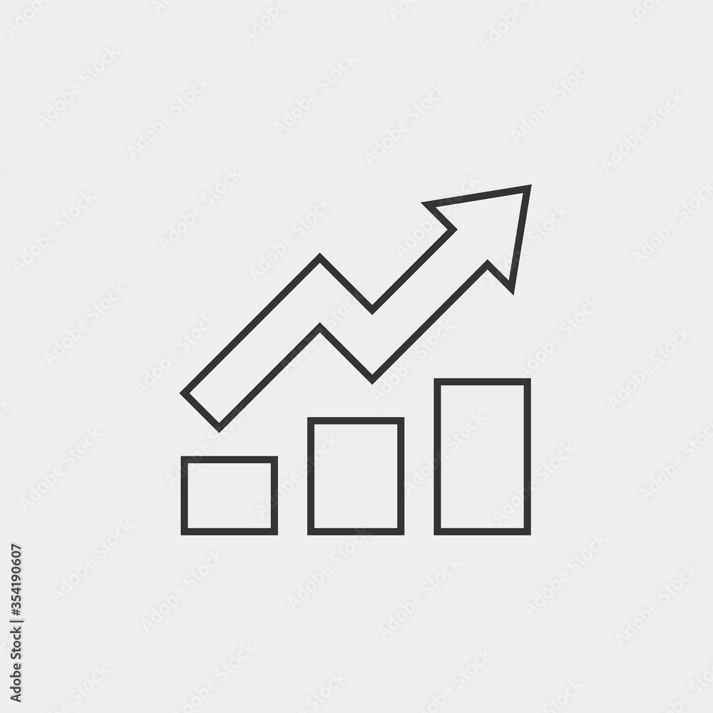 business profit graph icon vector illustration for website and graphic design business profit graph icon vector illustration for website and graphic design