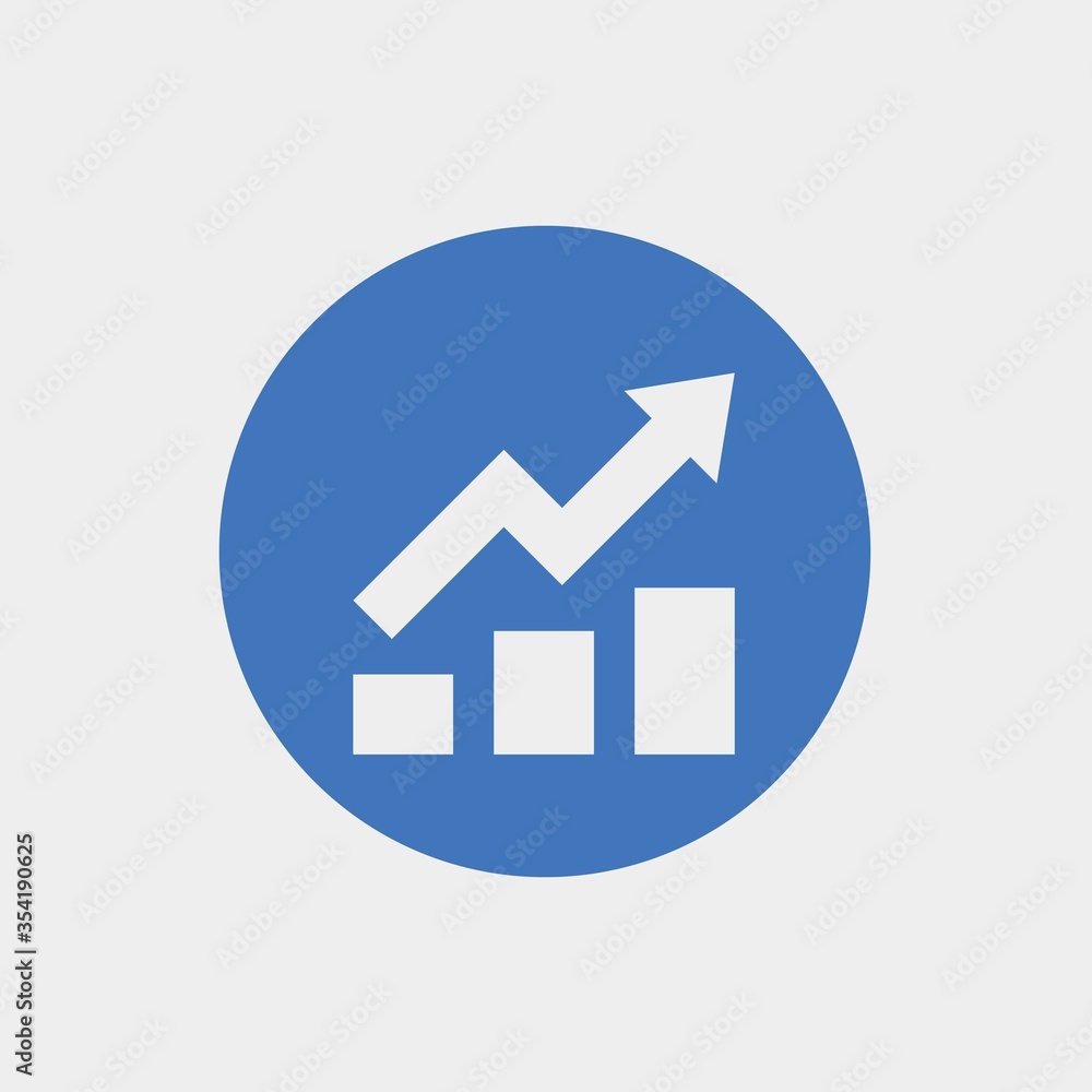 business profit graph icon vector illustration for website and graphic design business profit graph icon vector illustration for website and graphic design