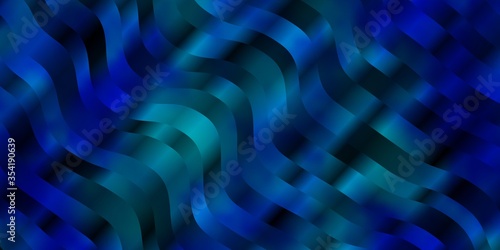 Light BLUE vector background with bows. Colorful illustration in abstract style with bent lines. Smart design for your promotions.