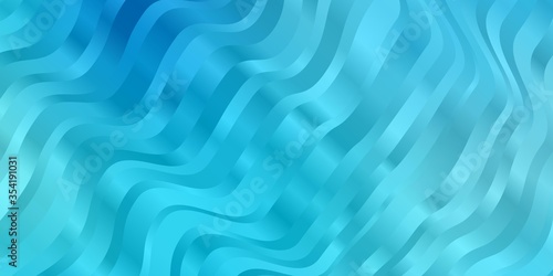 Light BLUE vector background with curved lines. Gradient illustration in simple style with bows. Smart design for your promotions.