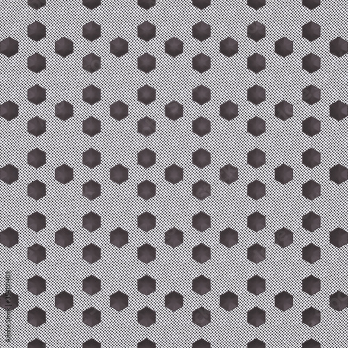 Wallpaper Mural Fragment light ceramic tiles for wall and floor decoration. Texture for use in graphic and architectural project. Pattern of ceramic tiles of hexagon shape for background. 3D illustration. Torontodigital.ca