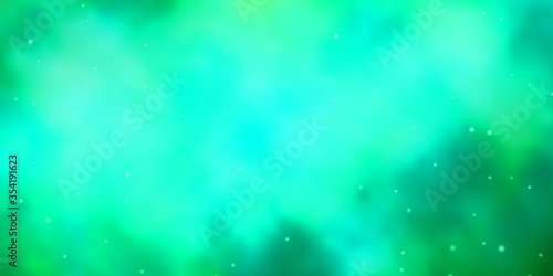 Light Green vector layout with bright stars. Colorful illustration in abstract style with gradient stars. Pattern for wrapping gifts.