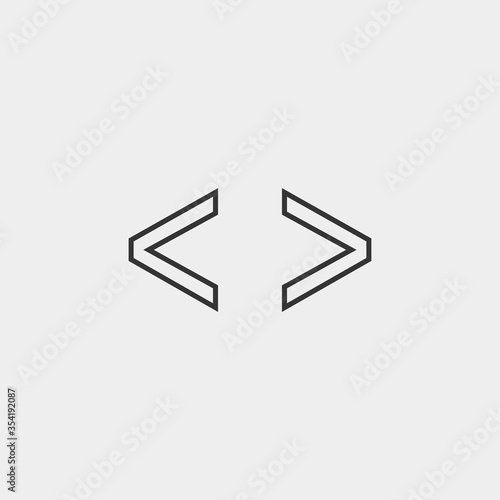 programming icon vector illustration for website and graphic design