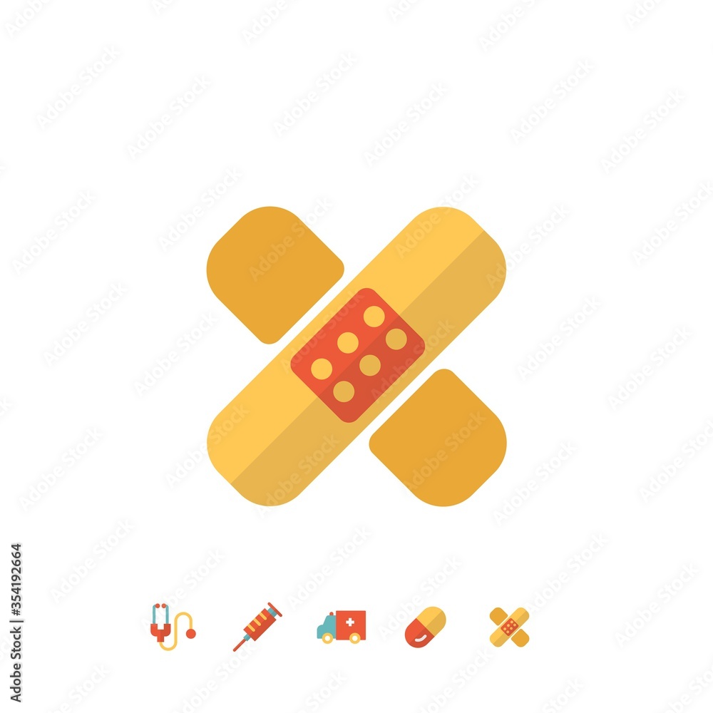 band aid plaster icon vector illustration for website and graphic design band aid plaster icon vector illustration for website and graphic design