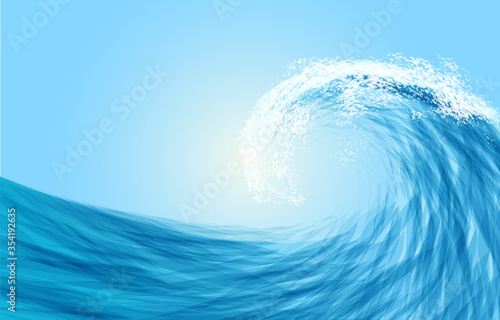 Abstract blue sea wave