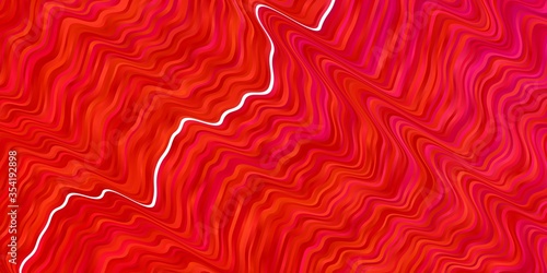 Light Pink, Yellow vector layout with curves. Colorful illustration in circular style with lines. Smart design for your promotions.