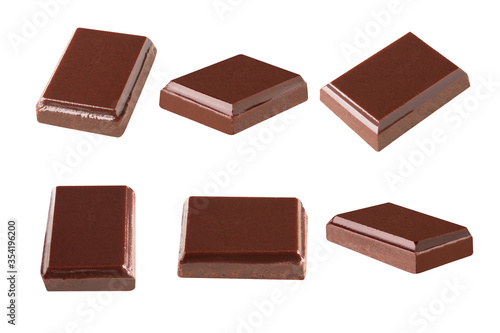chocolate bar set isolated white background collection .Clipping path.