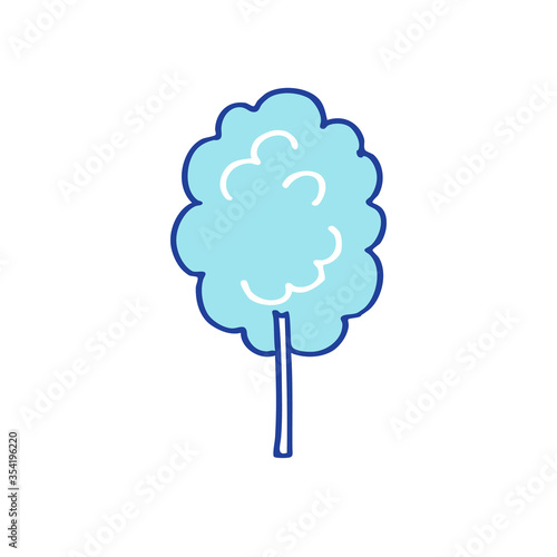 cotton candy doodle icon, vector illustration
