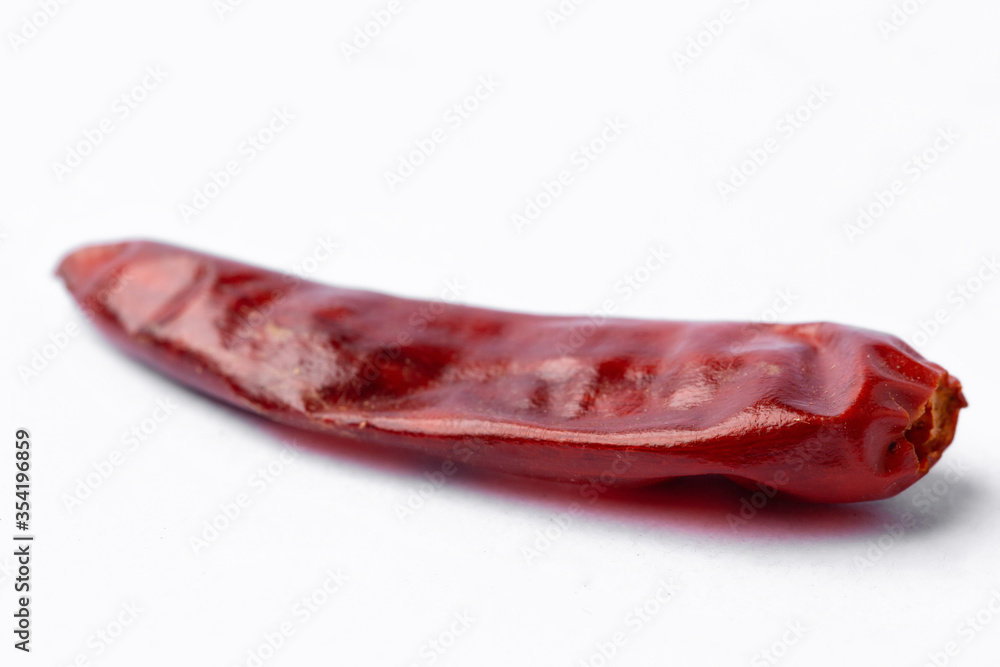 dried chili peppers on white background dried chili peppers on white background