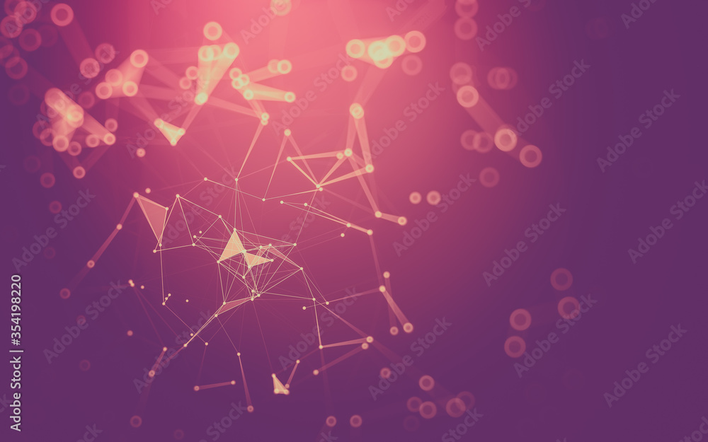 Abstract background. Molecules technology with polygonal shapes, connecting dots and lines. Connection structure. Big data visualization. Abstract background. Molecules technology with polygonal shapes, connecting dots and lines. Connection structure. Big data visualization.