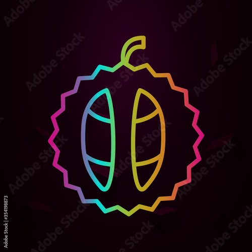 durian outline nolan icon Simple thin line, outline vector of fruit icons for ui and ux, website or mobile application