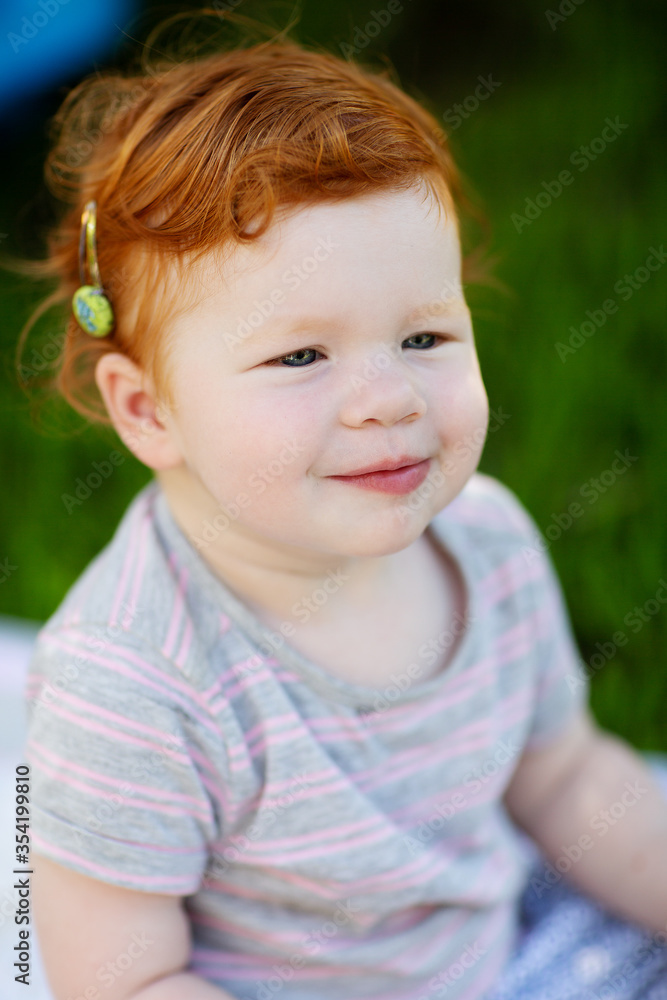 Gorgeous cute red haired little girl Gorgeous cute red haired little girl