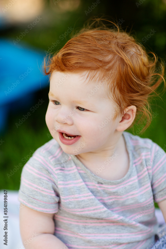 Gorgeous cute red haired little girl Gorgeous cute red haired little girl