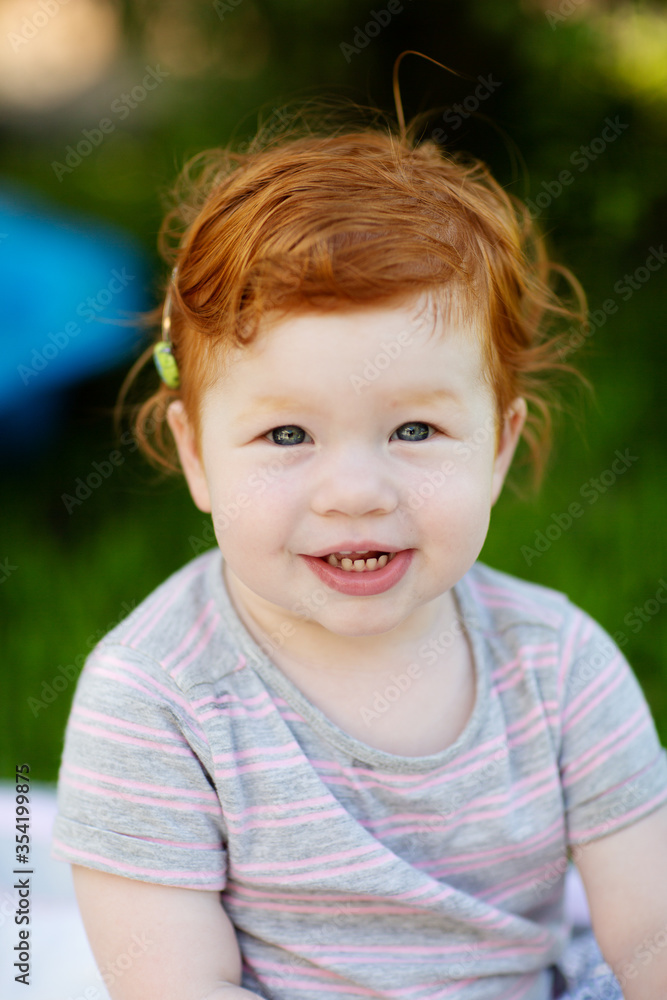 Gorgeous cute red haired little girl Gorgeous cute red haired little girl