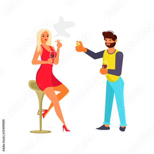 Cigarette smoking concept