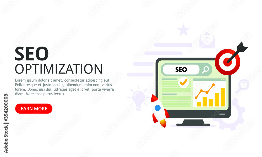 SEO optimization concept. vector illustration SEO optimization concept. vector illustration