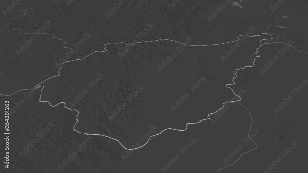 Yevrey, autonomous region with its capital, zoomed and extruded on the bilevel map of Russia in the conformal Stereographic projection. Animation 3D Yevrey, autonomous region with its capital, zoomed and extruded on the bilevel map of Russia in the conformal Stereographic projection. Animation 3D