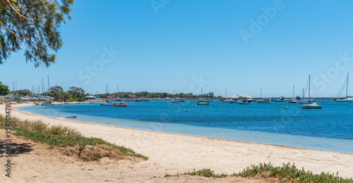 Yachts moored at Mangles Bay Rockingham