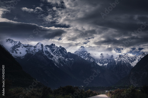 mountain landscape with clouds © steven-lw