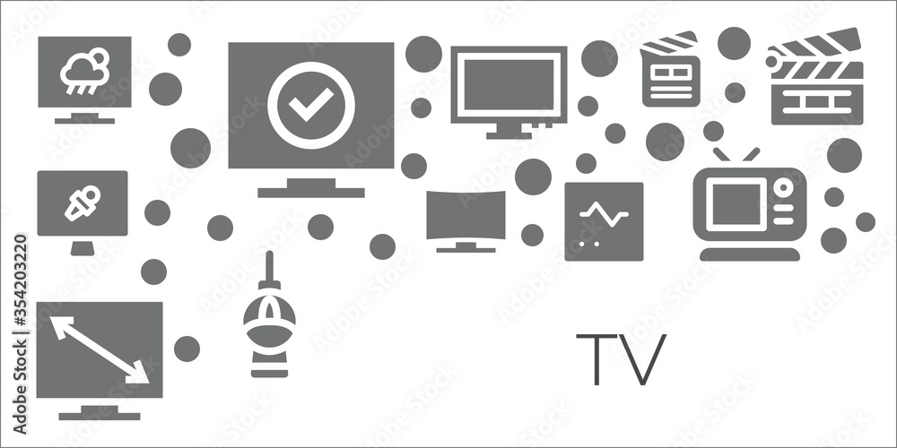 Modern Simple Set of tv Vector filled Icons Modern Simple Set of tv Vector filled Icons