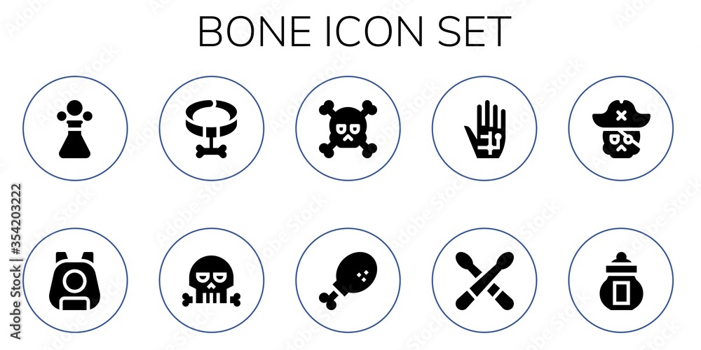 Modern Simple Set of bone Vector filled Icons Modern Simple Set of bone Vector filled Icons