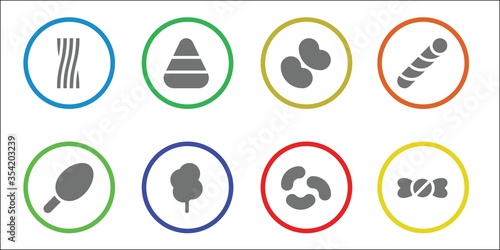 confection icon set