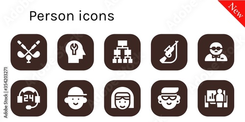 Modern Simple Set of person Vector filled Icons