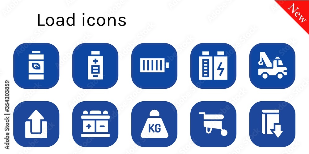 Modern Simple Set of load Vector filled Icons Modern Simple Set of load Vector filled Icons
