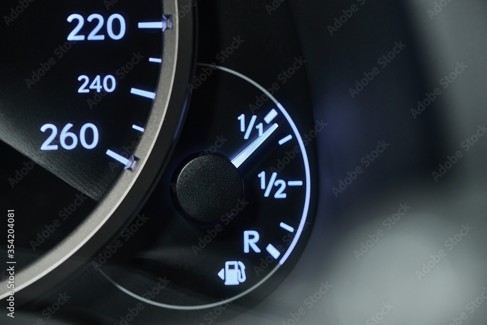 Fuel indicator of a car going down Fuel indicator of a car going down