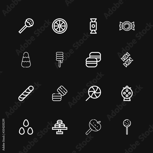 Editable 16 caramel icons for web and mobile