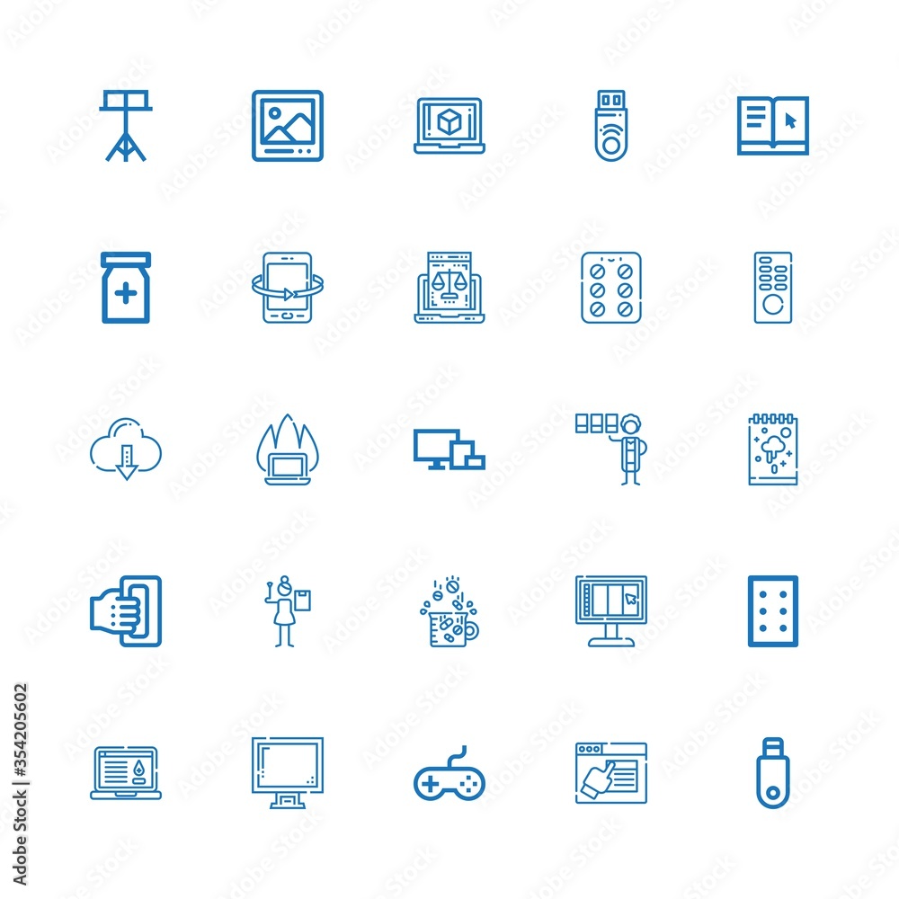 Editable 25 tablet icons for web and mobile Editable 25 tablet icons for web and mobile