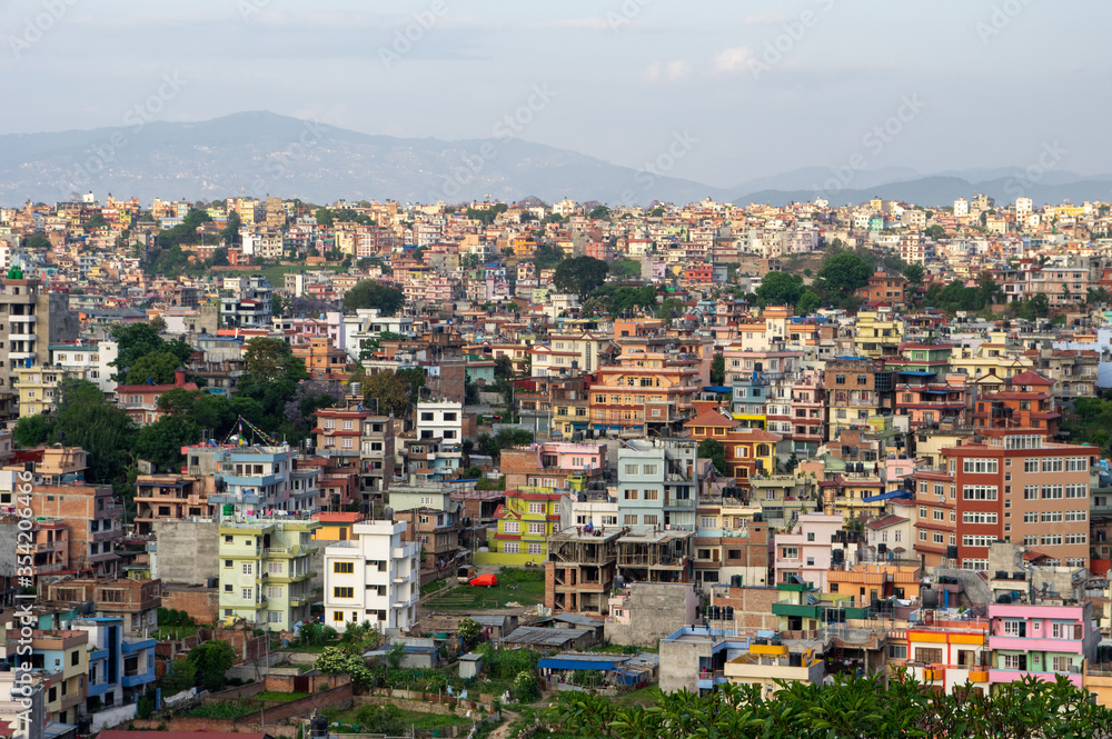 City of Kathmandu Nepal in the Sunset