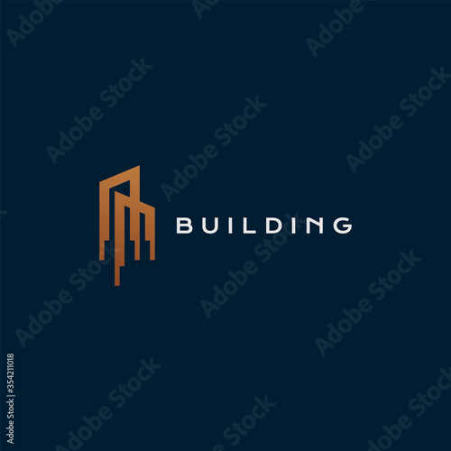 Building logo design template vector