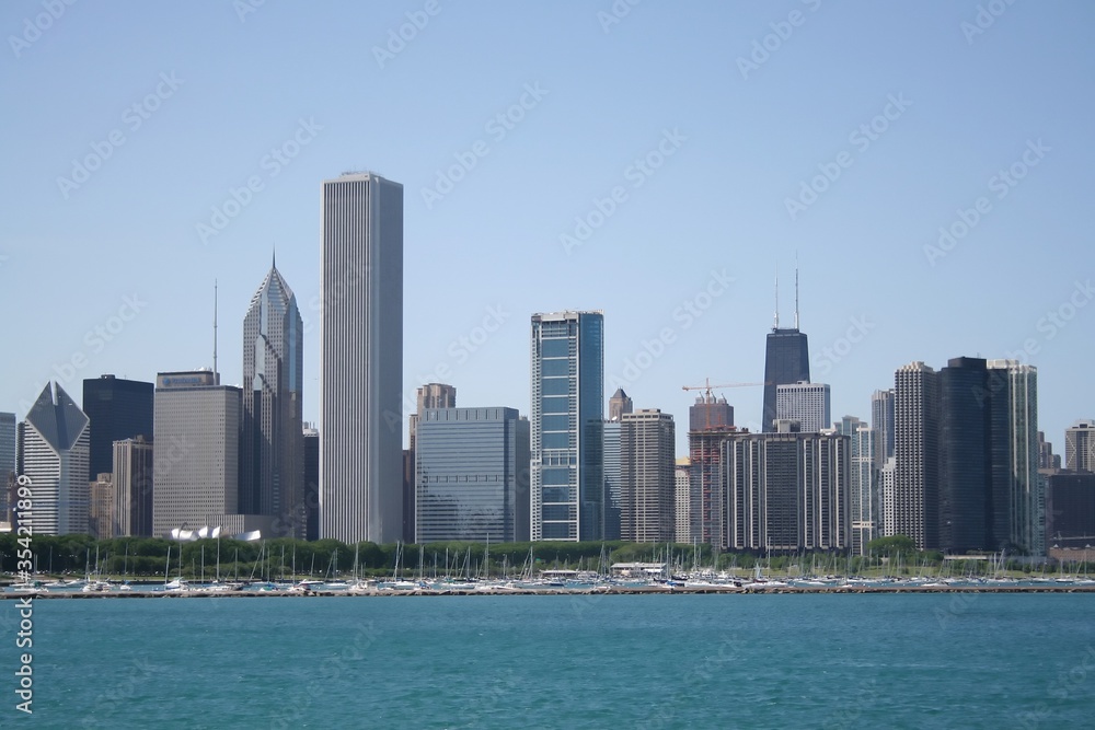 Obraz premium downtown chicago skyline