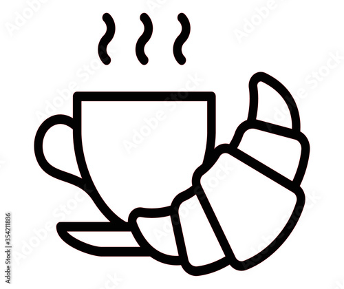 Breakfast icon vector for web and app