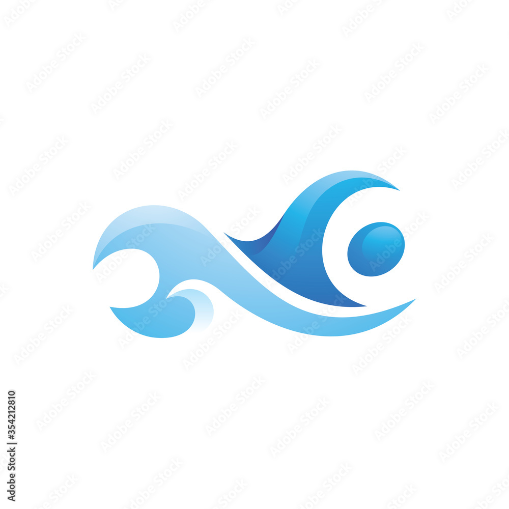 Abstract Swimming Swim Sport and Water Wave Splash Logo Concept Abstract Swimming Swim Sport and Water Wave Splash Logo Concept