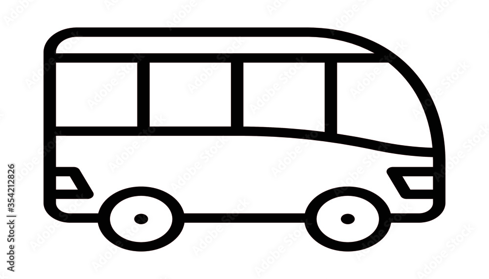 bus travel icon vector for web and app