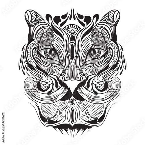 Tiger monochrome design